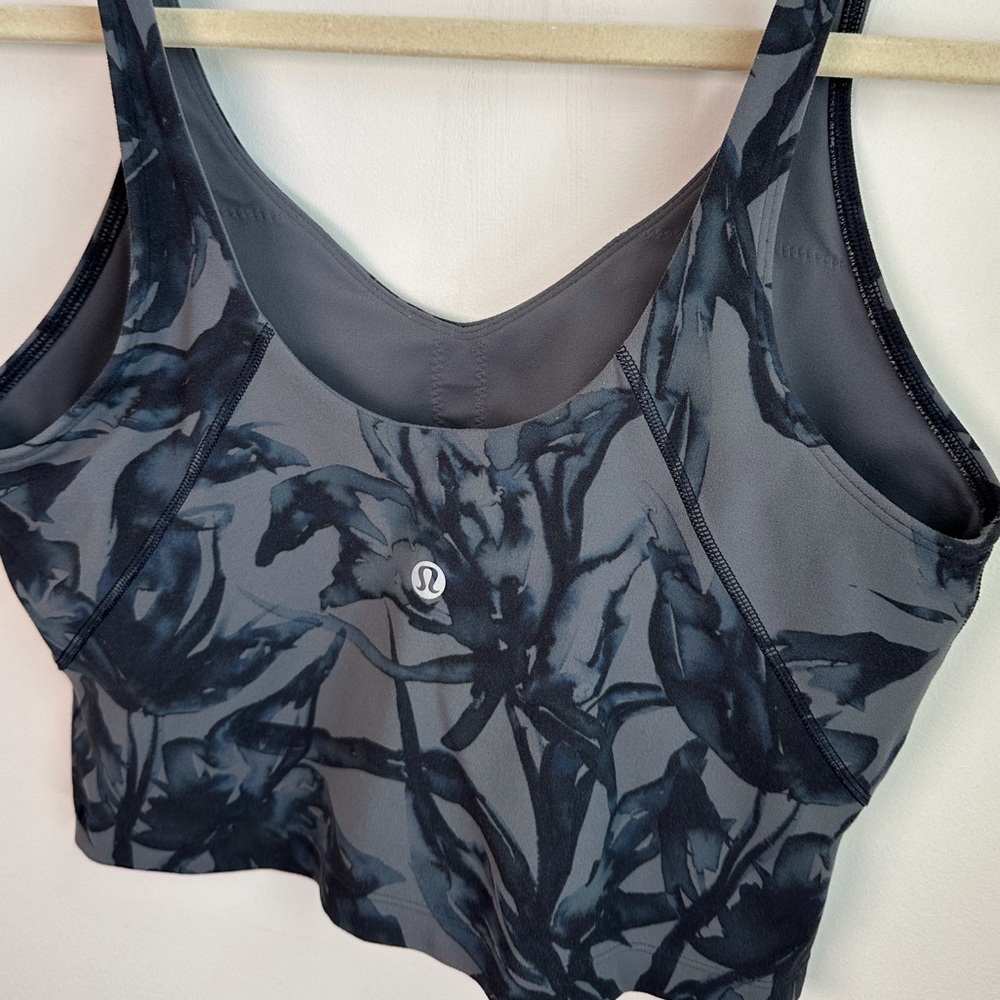 lululemon athletica Dark Gray Floral Racerback Tank - Picture 9 of 10